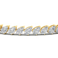 Thumbnail 6 - Leaning Pear Cut Diamond Tennis Bracelet
