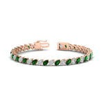 Load image into Gallery viewer, Leaning Pear Cut Diamond Tennis Bracelet
