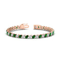 Thumbnail 58 - Leaning Pear Cut Diamond Tennis Bracelet