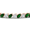 Load image into Gallery viewer, Leaning Pear Cut Diamond Tennis Bracelet
