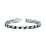 Load image into Gallery viewer, Leaning Pear Cut Diamond Tennis Bracelet
