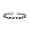 Thumbnail 53 - Leaning Pear Cut Diamond Tennis Bracelet