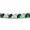 Load image into Gallery viewer, Leaning Pear Cut Diamond Tennis Bracelet