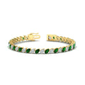 Thumbnail 48 - Leaning Pear Cut Diamond Tennis Bracelet
