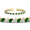 Load image into Gallery viewer, Leaning Pear Cut Diamond Tennis Bracelet
