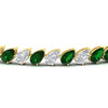 Load image into Gallery viewer, Leaning Pear Cut Diamond Tennis Bracelet