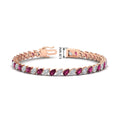 Thumbnail 44 - Leaning Pear Cut Diamond Tennis Bracelet