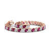 Load image into Gallery viewer, Leaning Pear Cut Diamond Tennis Bracelet