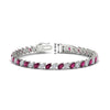 Load image into Gallery viewer, Leaning Pear Cut Diamond Tennis Bracelet