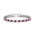 Thumbnail 39 - Leaning Pear Cut Diamond Tennis Bracelet