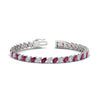 Load image into Gallery viewer, Leaning Pear Cut Diamond Tennis Bracelet