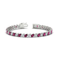 Thumbnail 38 - Leaning Pear Cut Diamond Tennis Bracelet