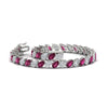 Load image into Gallery viewer, Leaning Pear Cut Diamond Tennis Bracelet