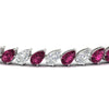 Load image into Gallery viewer, Leaning Pear Cut Diamond Tennis Bracelet
