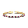Load image into Gallery viewer, Leaning Pear Cut Diamond Tennis Bracelet