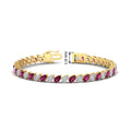 Thumbnail 34 - Leaning Pear Cut Diamond Tennis Bracelet