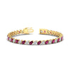 Load image into Gallery viewer, Leaning Pear Cut Diamond Tennis Bracelet