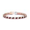 Load image into Gallery viewer, Leaning Pear Cut Diamond Tennis Bracelet