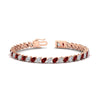 Load image into Gallery viewer, Leaning Pear Cut Diamond Tennis Bracelet
