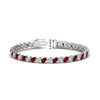 Load image into Gallery viewer, Leaning Pear Cut Diamond Tennis Bracelet