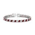 Thumbnail 68 - Leaning Pear Cut Diamond Tennis Bracelet