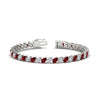 Load image into Gallery viewer, Leaning Pear Cut Diamond Tennis Bracelet
