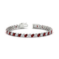 Thumbnail 67 - Leaning Pear Cut Diamond Tennis Bracelet