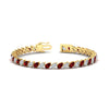 Load image into Gallery viewer, Leaning Pear Cut Diamond Tennis Bracelet