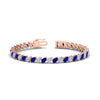 Load image into Gallery viewer, Leaning Pear Cut Diamond Tennis Bracelet