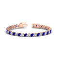 Thumbnail 28 - Leaning Pear Cut Diamond Tennis Bracelet
