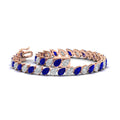 Thumbnail 30 - Leaning Pear Cut Diamond Tennis Bracelet