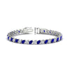 Load image into Gallery viewer, Leaning Pear Cut Diamond Tennis Bracelet