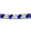 Load image into Gallery viewer, Leaning Pear Cut Diamond Tennis Bracelet