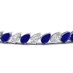 Load image into Gallery viewer, Leaning Pear Cut Diamond Tennis Bracelet
