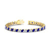 Load image into Gallery viewer, Leaning Pear Cut Diamond Tennis Bracelet
