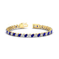 Thumbnail 18 - Leaning Pear Cut Diamond Tennis Bracelet