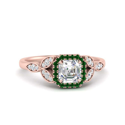 leaves-asscher-cut-halo-diamond-engagement-ring-with-emerald-in-rose-gold-FD9827ASRGEMGR-NL-RG.jpg?v=1770891167
