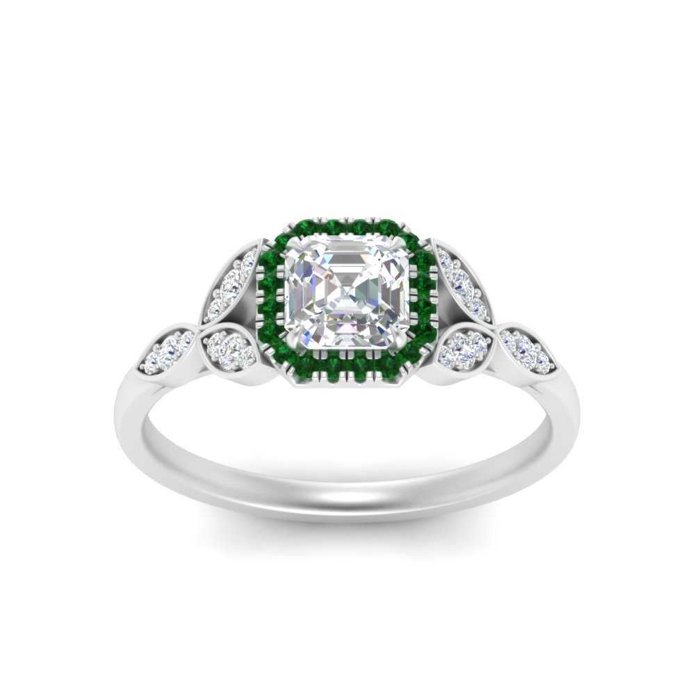 leaves-asscher-cut-halo-diamond-engagement-ring-with-emerald-in-white-gold-FD9827ASRGEMGRANGLE5-NL-WG.jpg?v=1770891168