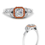 Load image into Gallery viewer, leaves-asscher-cut-halo-diamond-engagement-ring-with-orange-sapphire-in-white-gold-FD9827ASRGSAORANGLE3-NL-WG.jpg?v=1770891168