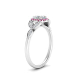 Load image into Gallery viewer, leaves-asscher-cut-halo-diamond-engagement-ring-with-pink-sapphire-in-white-gold-FD9827ASRGSADRPIANGLE2-NL-WG.jpg?v=1770891168