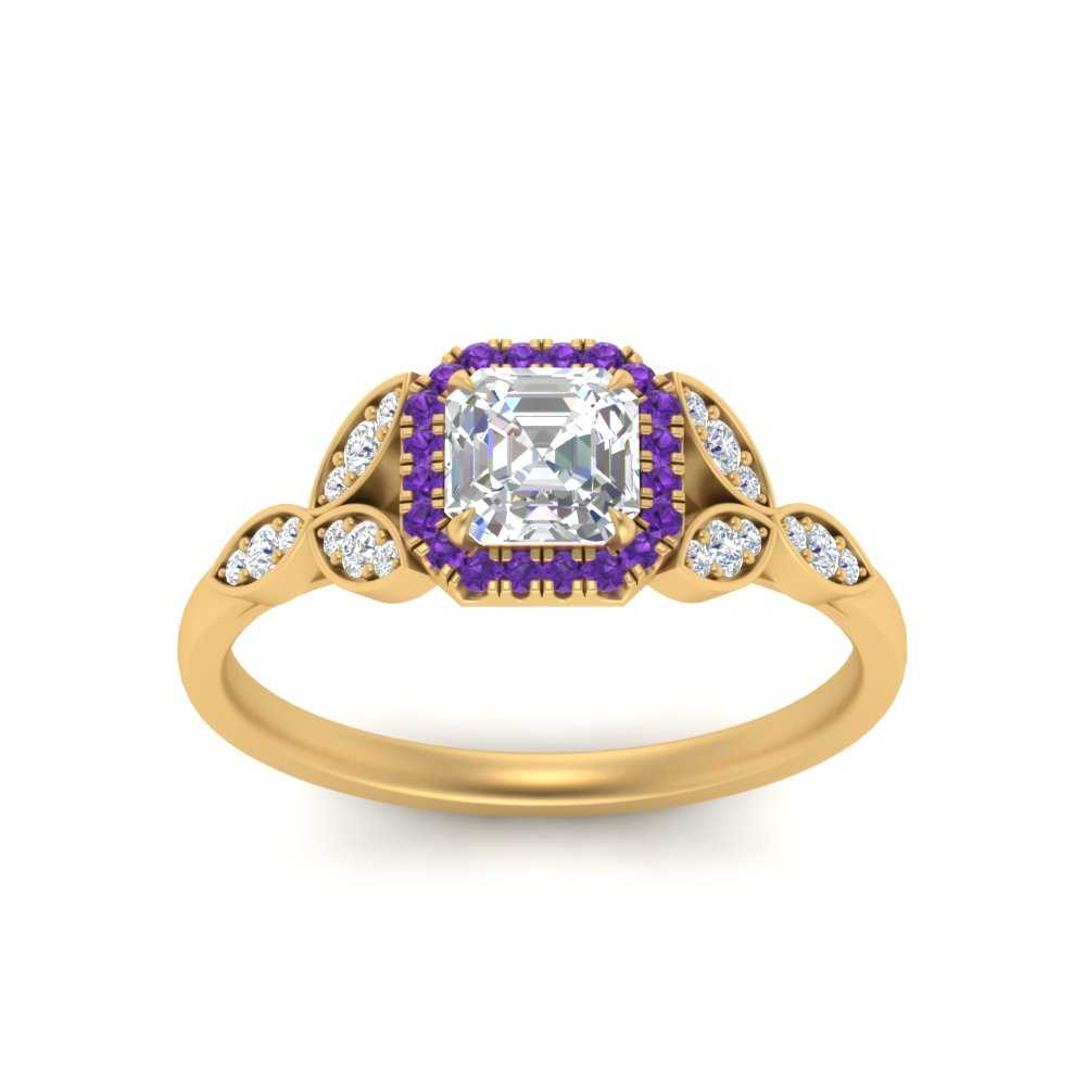leaves-asscher-cut-halo-diamond-engagement-ring-with-purple-topaz-in-yellow-gold-FD9827ASRGVITOANGLE5-NL-YG.jpg?v=1770891168