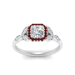 Load image into Gallery viewer, leaves-asscher-cut-halo-diamond-engagement-ring-with-ruby-in-white-gold-FD9827ASRGRUDRANGLE5-NL-WG.jpg?v=1770891168