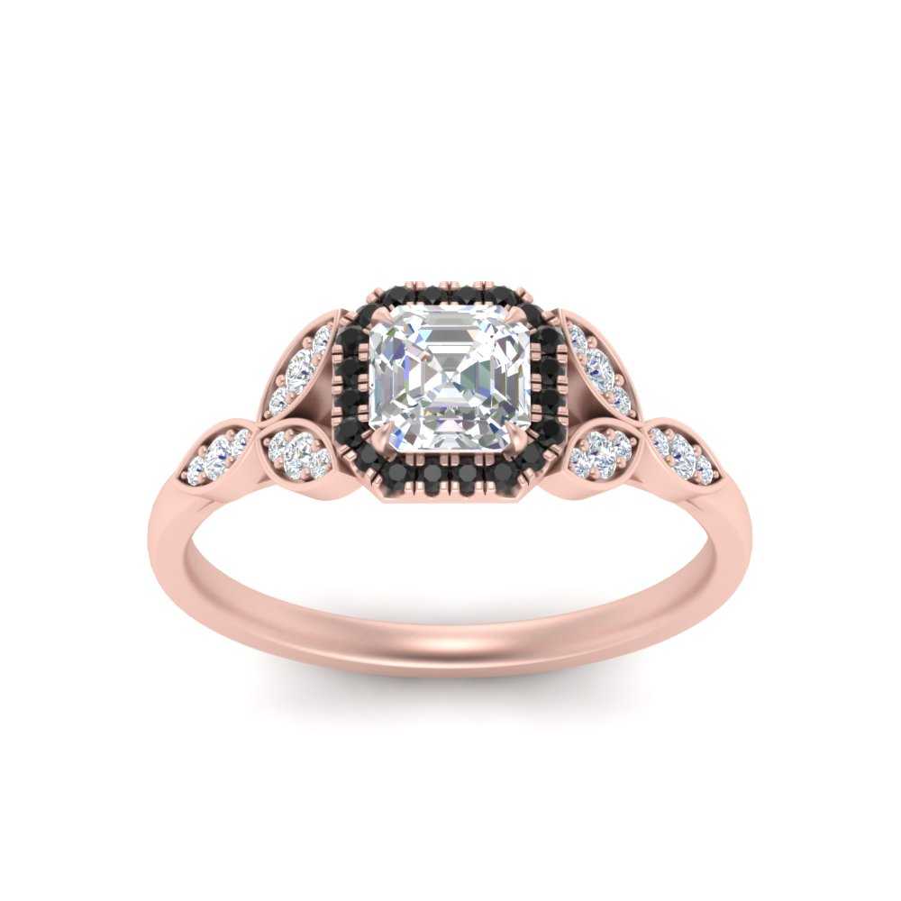 leaves-asscher-cut-halo-engagement-ring-with-black-diamond-in-rose-gold-FD9827ASRGBLACKANGLE5-NL-RG.jpg?v=1770891168