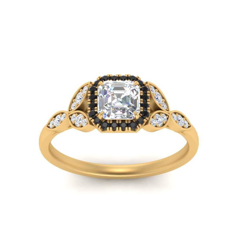 leaves-asscher-cut-halo-engagement-ring-with-black-diamond-in-yellow-gold-FD9827ASRGBLACKANGLE5-NL-YG.jpg?v=1770891167