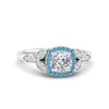 Load image into Gallery viewer, leaves-cushion-cut-halo-diamond-engagement-ring-with-blue-topaz-in-white-gold-FD9827CURGICBLTO-NL-WG.jpg?v=1770891187