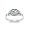 Load image into Gallery viewer, leaves-cushion-cut-halo-diamond-engagement-ring-with-blue-topaz-in-white-gold-FD9827CURGICBLTOANGLE5-NL-WG.jpg?v=1770891187