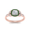 Load image into Gallery viewer, leaves-cushion-cut-halo-diamond-engagement-ring-with-emerald-in-rose-gold-FD9827CURGEMGRANGLE5-NL-RG.jpg?v=1770891187