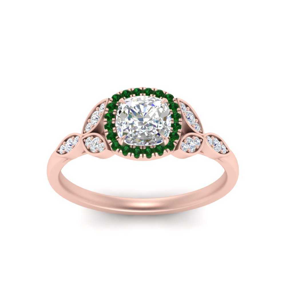 leaves-cushion-cut-halo-diamond-engagement-ring-with-emerald-in-rose-gold-FD9827CURGEMGRANGLE5-NL-RG.jpg?v=1770891187