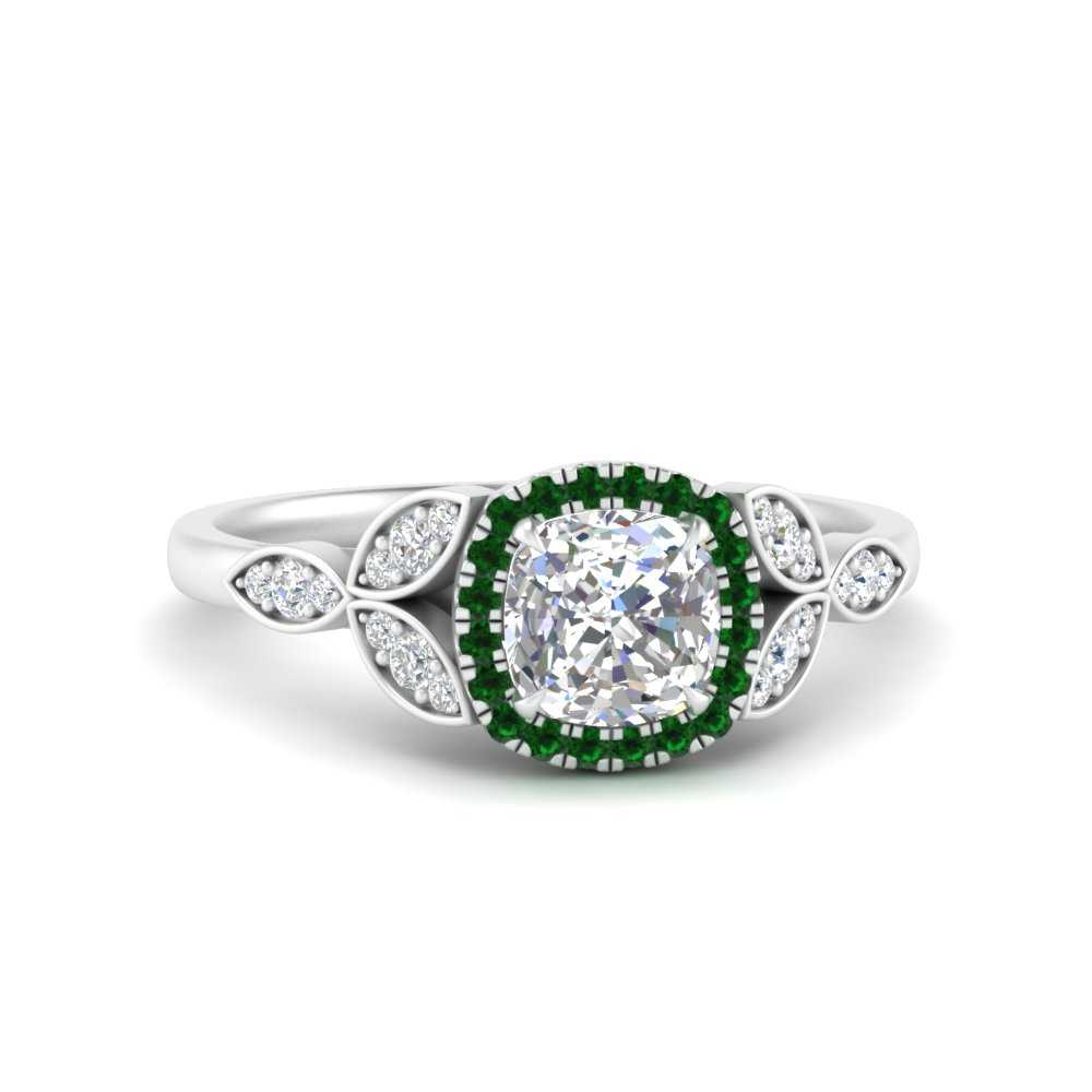 leaves-cushion-cut-halo-diamond-engagement-ring-with-emerald-in-white-gold-FD9827CURGEMGR-NL-WG.jpg?v=1770891187