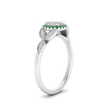 Load image into Gallery viewer, leaves-cushion-cut-halo-diamond-engagement-ring-with-emerald-in-white-gold-FD9827CURGEMGRANGLE2-NL-WG.jpg?v=1770891187